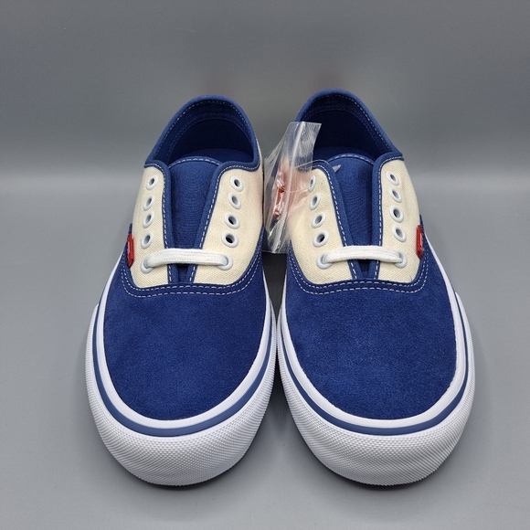 New Vans Authentic Pro Stv Navy Blue Classic White Red Men Size 7.5 = Women's 9 - Picture 5 of 11